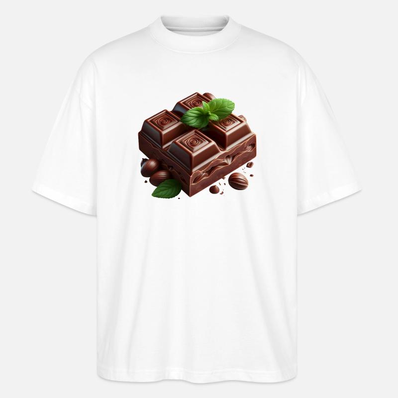 Schokolade - Stanley/Stella Oversized Unisex Bio T-Shirt Blaster 2.0 - Weiß