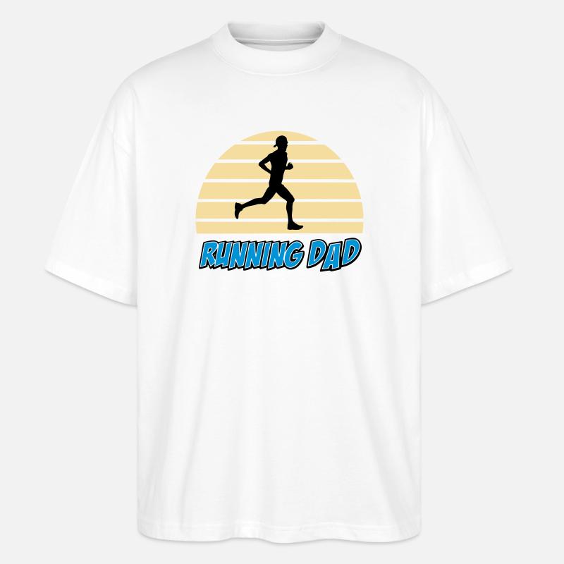 Running dad - T-shirt bio Blaster 2.0 coupe oversize Stanley/Stella Unisexe - blanc
