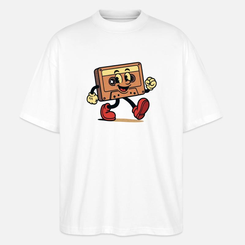 Ein glattes Kassettenband - Stanley/Stella Oversized Unisex Bio T-Shirt Blaster 2.0 - Weiß