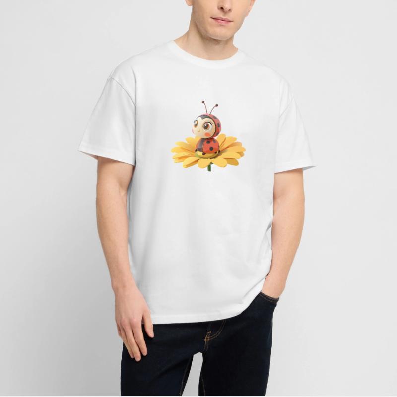 Coccinelle mignonne sur une fleur T-shirt bio Blaster 2.0 coupe oversize Stanley/Stella Unisexe