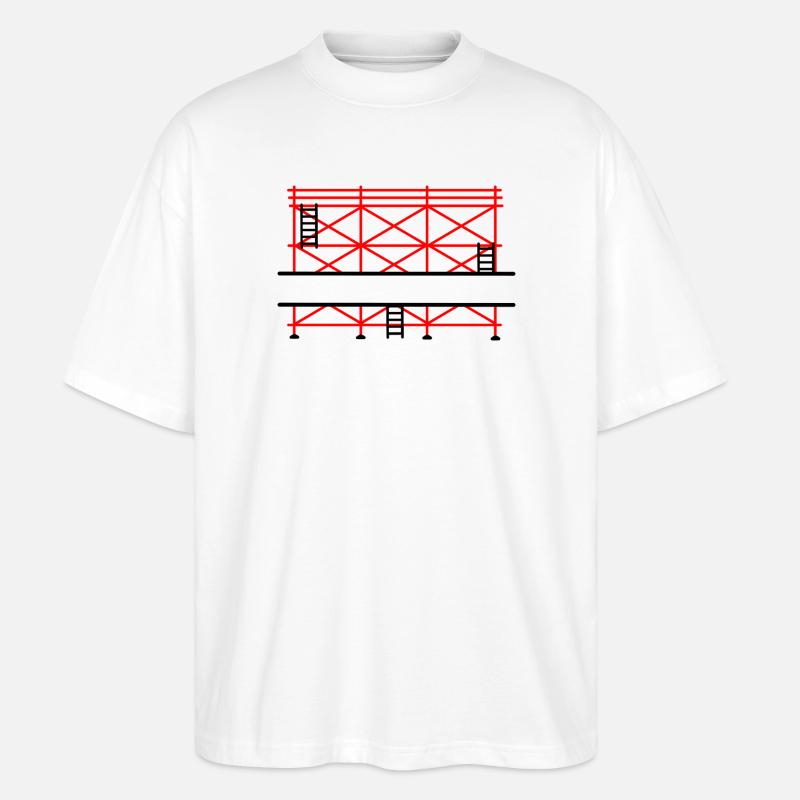 Gerüstbanner für Gerüstbauer - Stanley/Stella Oversized Unisex Bio T-Shirt Blaster 2.0 - Weiß