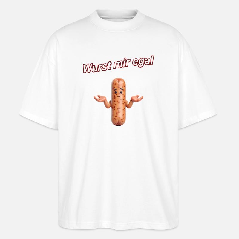 Wurst mir egal - Stanley/Stella Oversized Unisex Bio T-Shirt Blaster 2.0 - Weiß