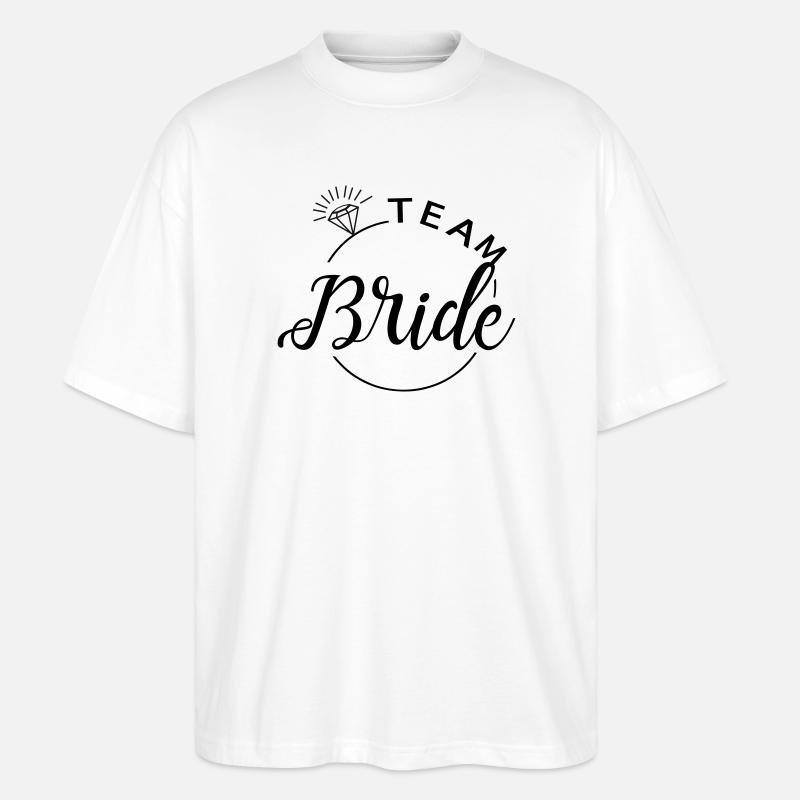 Team Bride! Personalisierbar - Stanley/Stella Oversized Unisex Bio T-Shirt Blaster 2.0 - Weiß