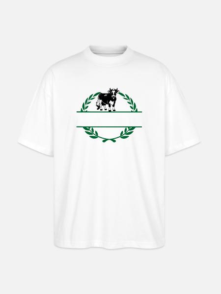 Dairy cow with its own name - Stanley/Stella Oversized Unisex Organic T-shirt Blaster 2.0 - white