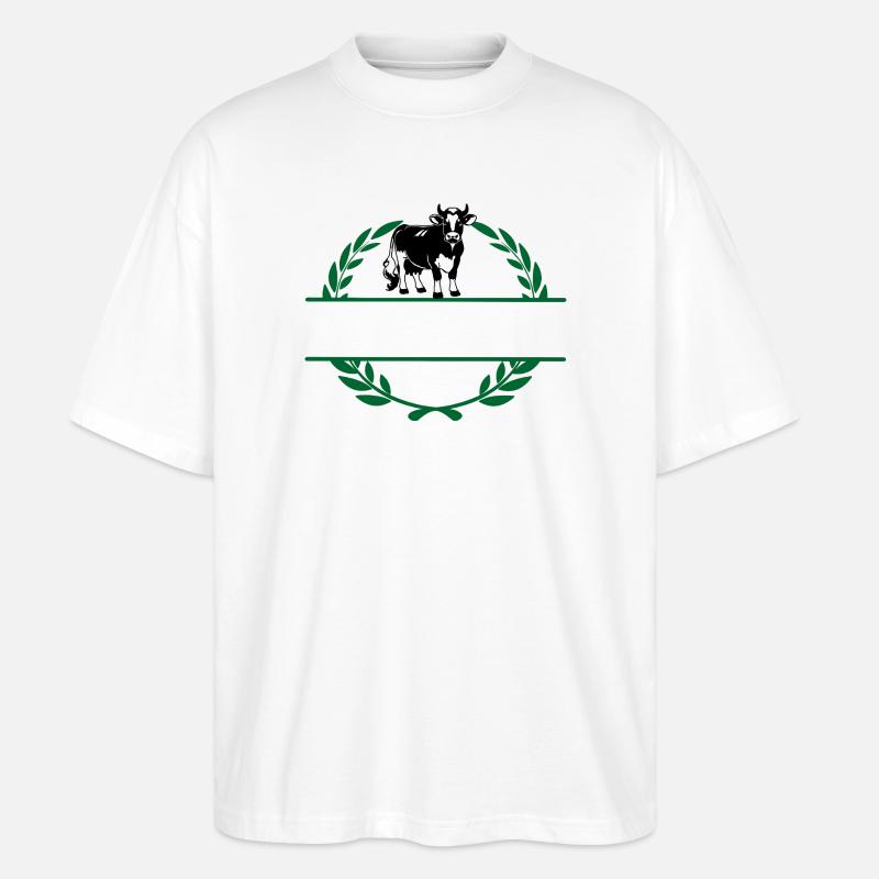 Vache laitière avec son propre nom - T-shirt bio Blaster 2.0 coupe oversize Stanley/Stella Unisexe - blanc