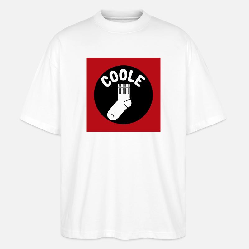 Coole Socke Socken und lustiger Spruch - Stanley/Stella Oversized Unisex Bio T-Shirt Blaster 2.0 - Weiß