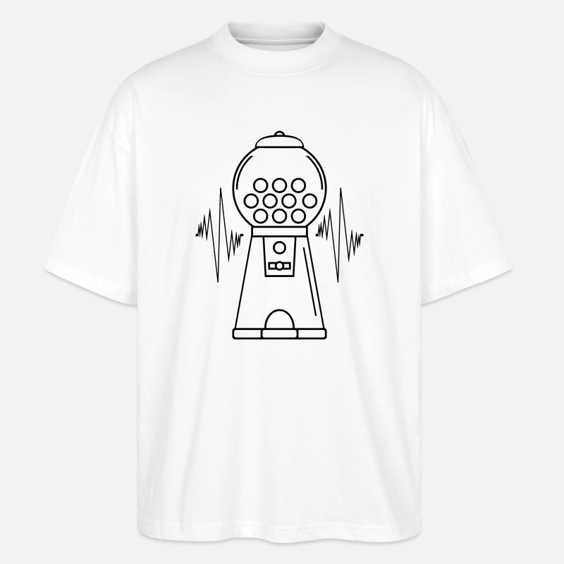 Machine à chewing-gum Puls - T-shirt bio Blaster 2.0 coupe oversize Stanley/Stella Unisexe - blanc