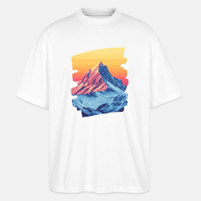 Berge Klettern Kletterer Wandern - Stanley/Stella Oversized Unisex Bio T-Shirt Blaster 2.0 - Weiß