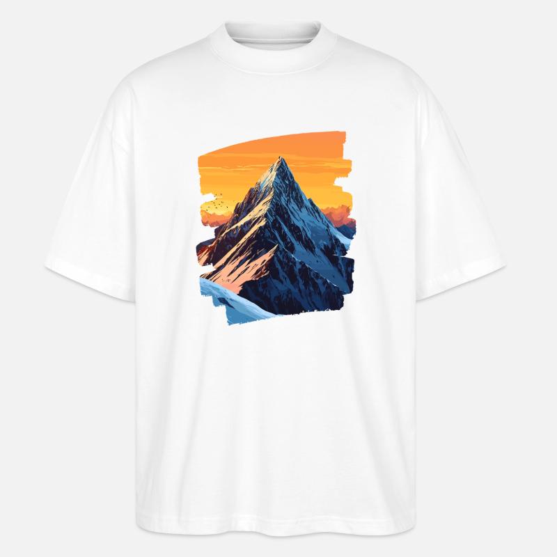 Berge Klettern Kletterer Wandern - Stanley/Stella Oversized Unisex Bio T-Shirt Blaster 2.0 - Weiß