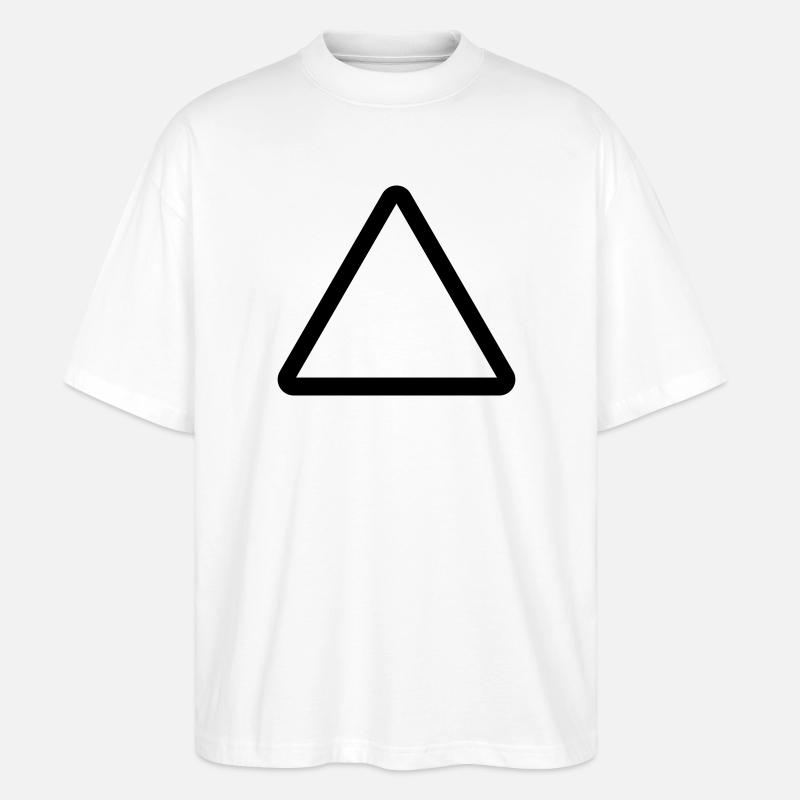Baustelle, Warnschild Vorlage, Danger Warning - Stanley/Stella Oversized Unisex Bio T-Shirt Blaster 2.0 - Weiß