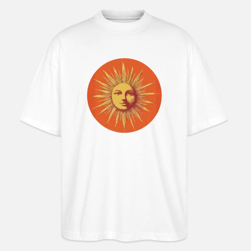 Sonne - Stanley/Stella Oversized Unisex Bio T-Shirt Blaster 2.0 - Weiß
