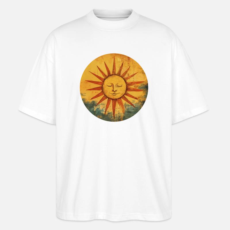 Sonne - Stanley/Stella Oversized Unisex Bio T-Shirt Blaster 2.0 - Weiß