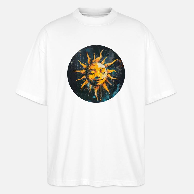 Sonne - Stanley/Stella Oversized Unisex Bio T-Shirt Blaster 2.0 - Weiß