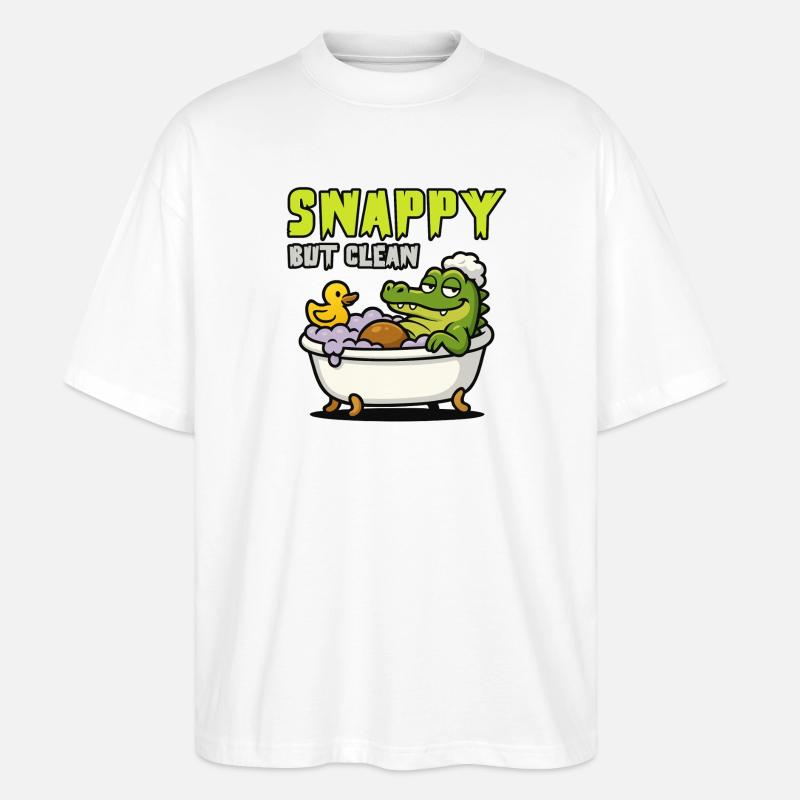 Swappy im Whirlpool - Stanley/Stella Oversized Unisex Bio T-Shirt Blaster 2.0 - Weiß