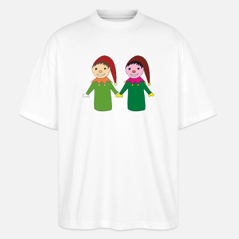 Fröhliche kasperl freunde - Stanley/Stella Oversized Unisex Bio T-Shirt Blaster 2.0 - Weiß