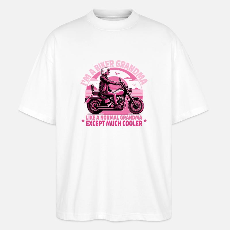 Conception audacieuse de grand-mère cavalière - T-shirt bio Blaster 2.0 coupe oversize Stanley/Stella Unisexe - blanc