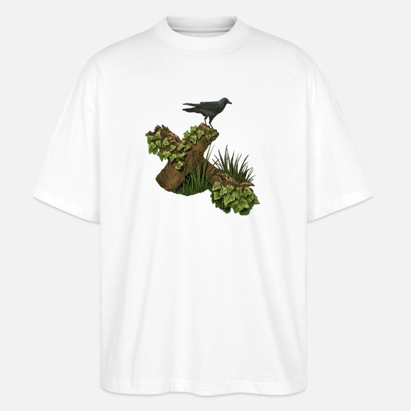 gekipptes kreuz, goth - Stanley/Stella Oversized Unisex Bio T-Shirt Blaster 2.0 - Weiß
