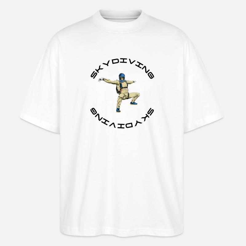 Skydiving - Stanley/Stella Oversized Unisex Bio T-Shirt Blaster 2.0 - Weiß