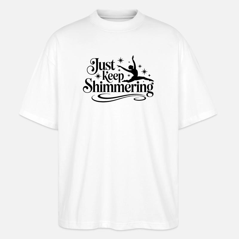 Schimmern Sie einfach weiter Synchronschwimmer - Stanley/Stella Oversized Unisex Bio T-Shirt Blaster 2.0 - Weiß