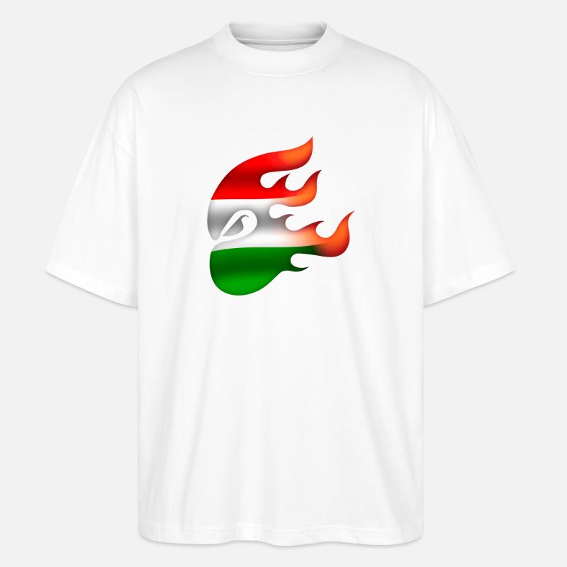 Drapeau de la Hongrie - Hongrie - Ninja - T-shirt bio Blaster 2.0 coupe oversize Stanley/Stella Unisexe - blanc