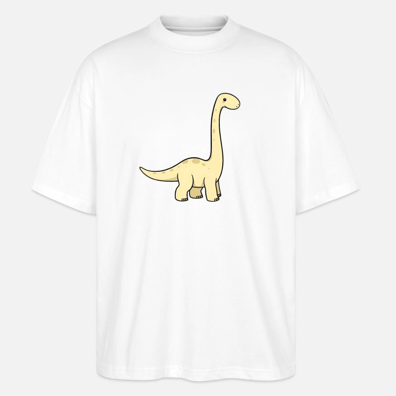 Brachiosaurus Dinosaurier - Stanley/Stella Oversized Unisex Bio T-Shirt Blaster 2.0 - Weiß
