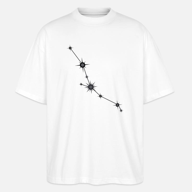 Stier Stern Sternbild Sternzeichen Schwarz & Grau - Stanley/Stella Oversized Unisex Bio T-Shirt Blaster 2.0 - Weiß