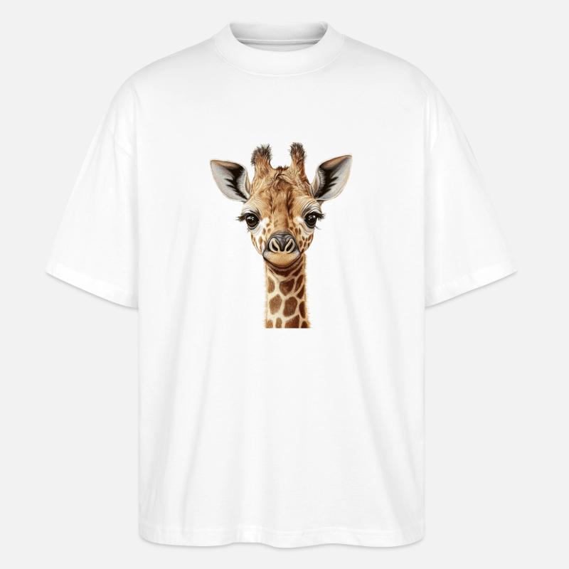 Giraffe - Stanley/Stella Oversized Unisex Bio T-Shirt Blaster 2.0 - Weiß
