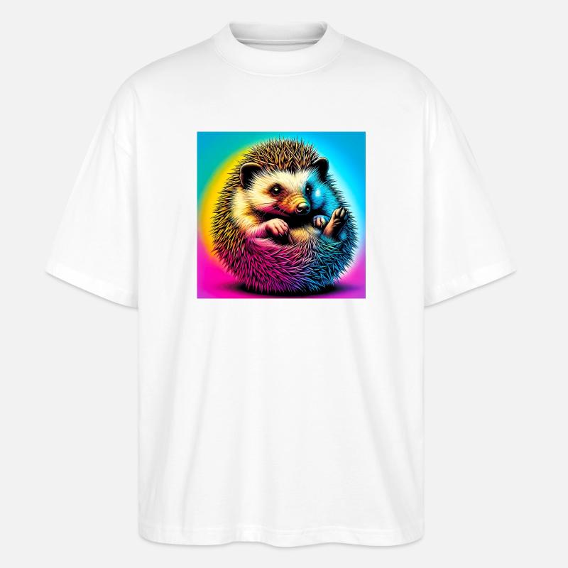 Igel - Stanley/Stella Oversized Unisex Bio T-Shirt Blaster 2.0 - Weiß