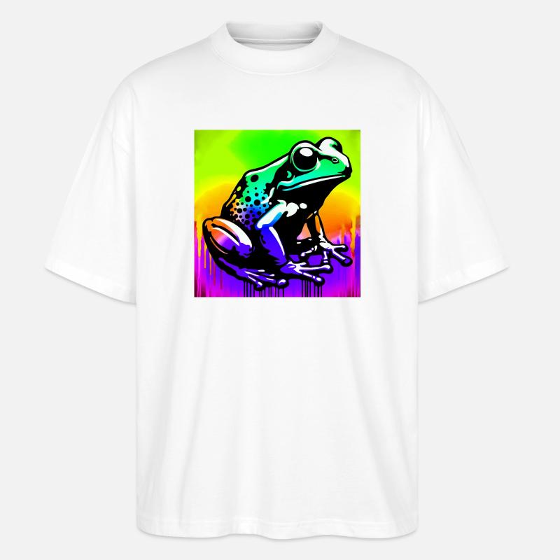 Frosch - Stanley/Stella Oversized Unisex Bio T-Shirt Blaster 2.0 - Weiß