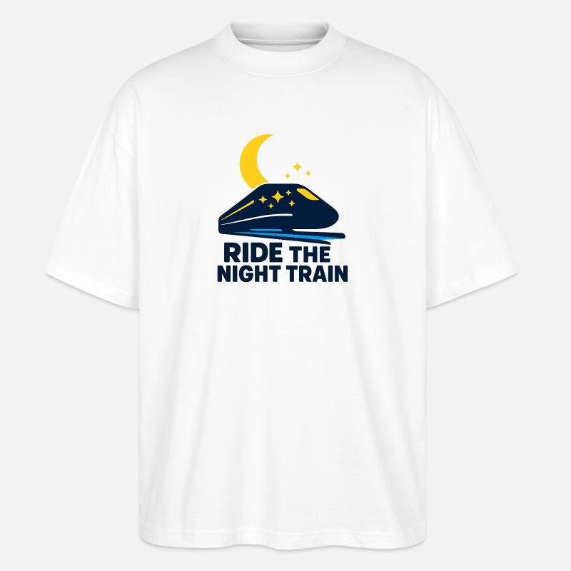 Ride the Night Train - Stanley/Stella Oversized Unisex Bio T-Shirt Blaster 2.0 - Weiß