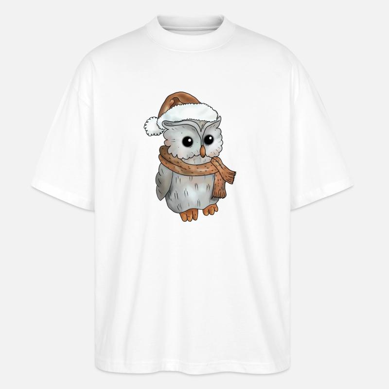 Wintereule - Stanley/Stella Oversized Unisex Bio T-Shirt Blaster 2.0 - Weiß