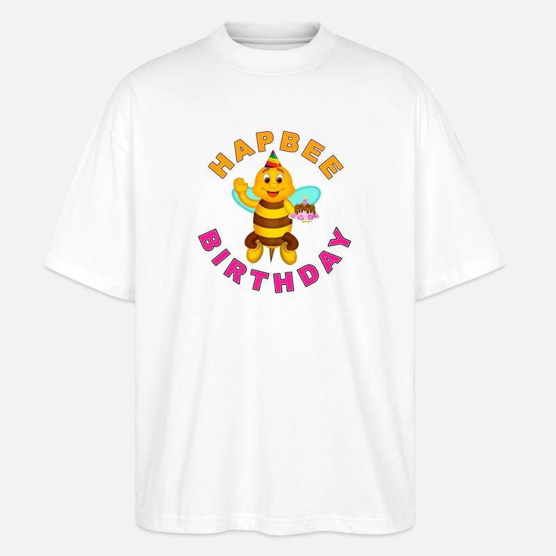 HAPBEE Anniversaire avec texte 2 - T-shirt bio Blaster 2.0 coupe oversize Stanley/Stella Unisexe - blanc