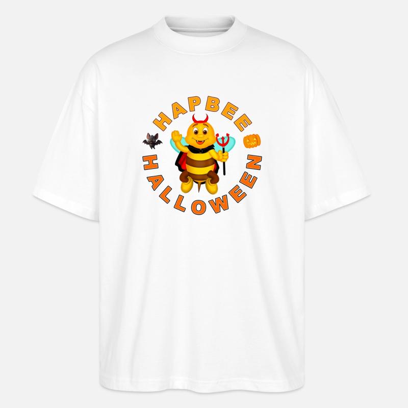 HAPBEE Halloween mit Text - Stanley/Stella Oversized Unisex Bio T-Shirt Blaster 2.0 - Weiß