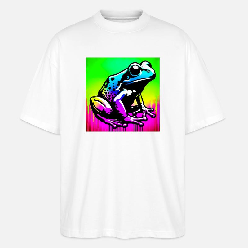 Frosch - Stanley/Stella Oversized Unisex Bio T-Shirt Blaster 2.0 - Weiß