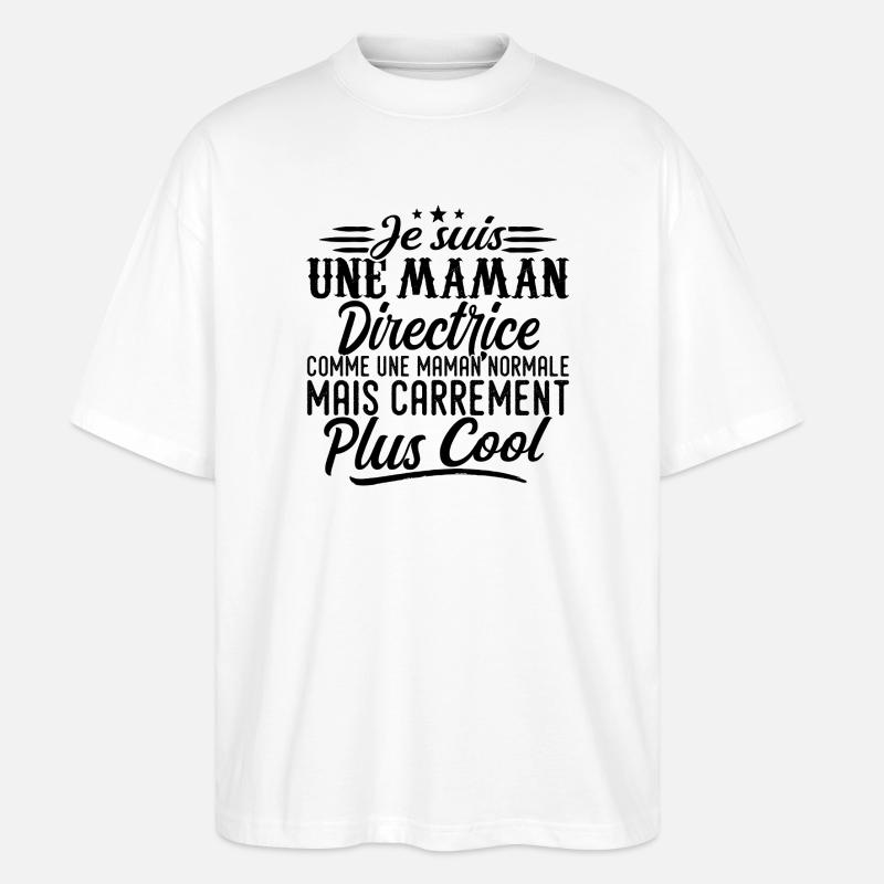 Mutter Regisseurin: normal, aber knallharter - Stanley/Stella Oversized Unisex Bio T-Shirt Blaster 2.0 - Weiß