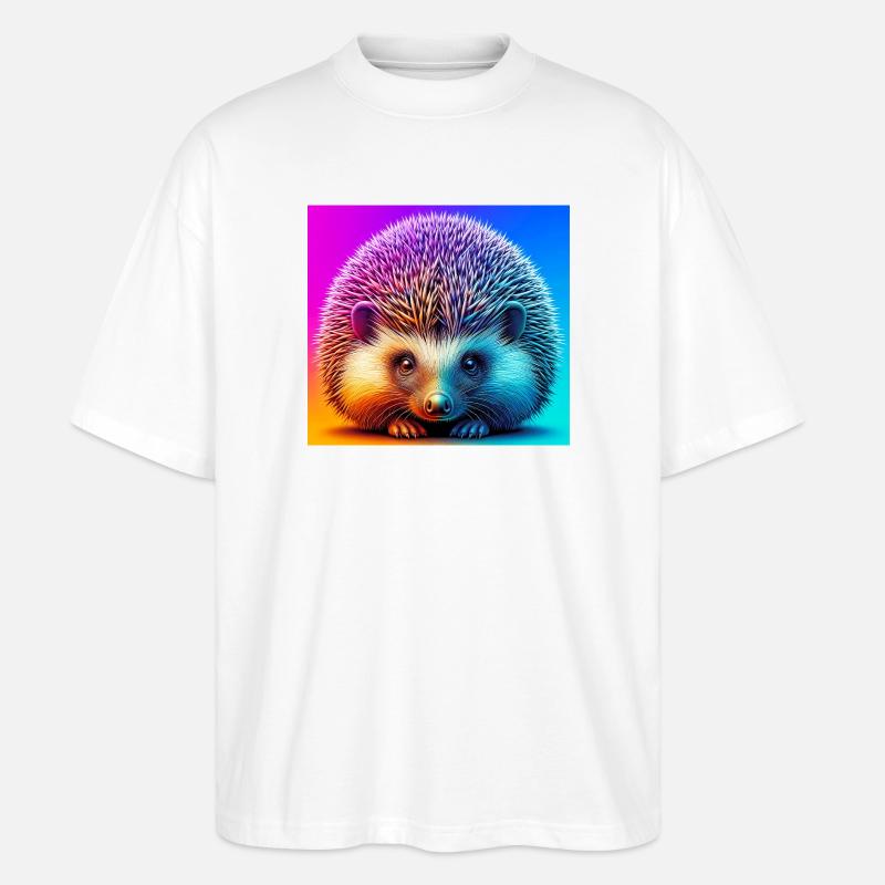 Igel - Stanley/Stella Oversized Unisex Bio T-Shirt Blaster 2.0 - Weiß