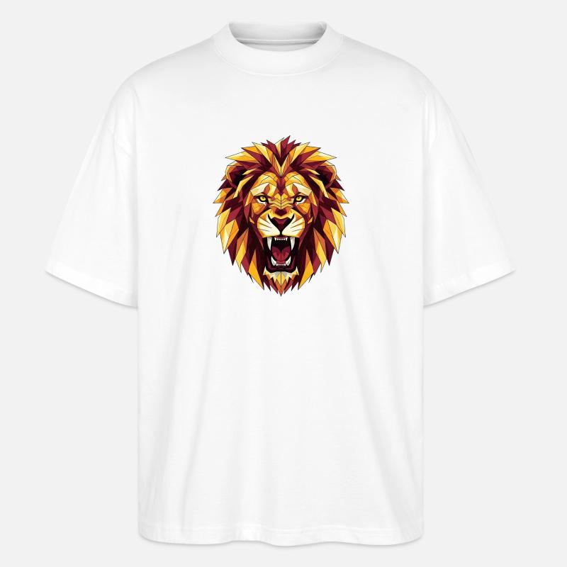 löwe - Stanley/Stella Oversized Unisex Bio T-Shirt Blaster 2.0 - Weiß