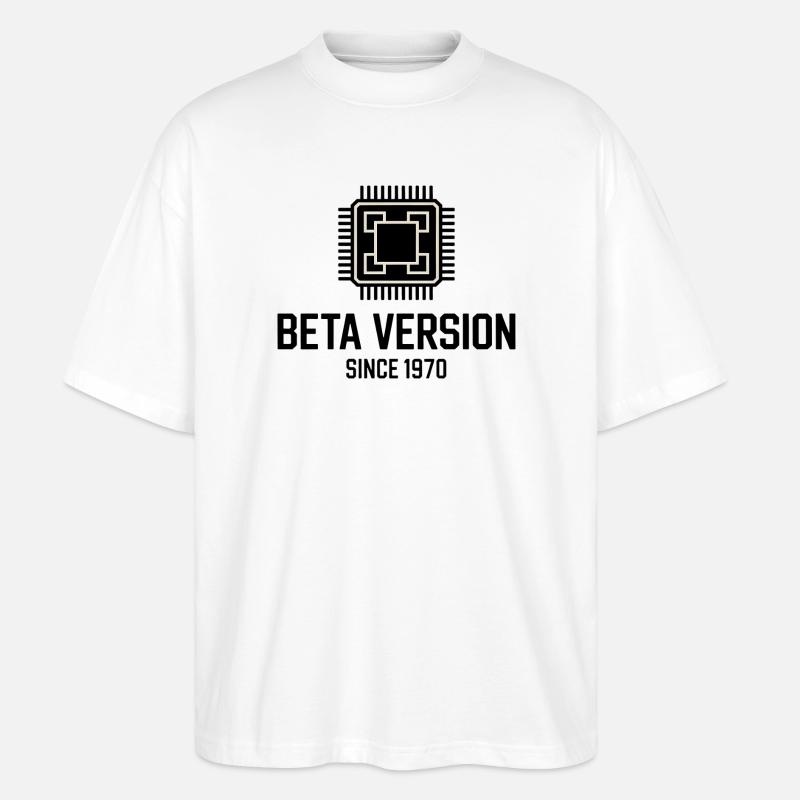 Minimalist Quadratischer Kare Design - Stanley/Stella Oversized Unisex Bio T-Shirt Blaster 2.0 - Weiß