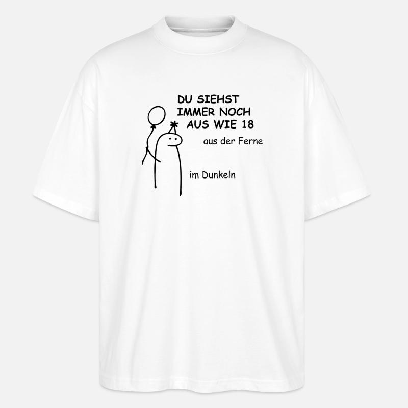 Forever 18 - Stanley/Stella Oversized Unisex Bio T-Shirt Blaster 2.0 - Weiß