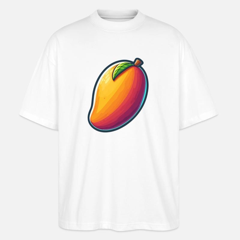 Design Mango Lebendig Abstrakt - Stanley/Stella Oversized Unisex Bio T-Shirt Blaster 2.0 - Weiß