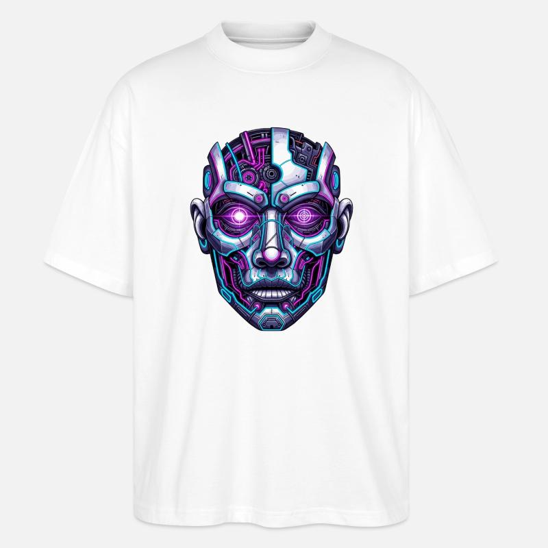 Space Head - Stanley/Stella Oversized Unisex Bio T-Shirt Blaster 2.0 - Weiß