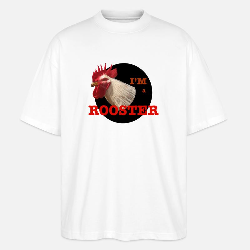 Individuelles Hahn-Design für einzigartigen Stil - Stanley/Stella Oversized Unisex Bio T-Shirt Blaster 2.0 - Weiß