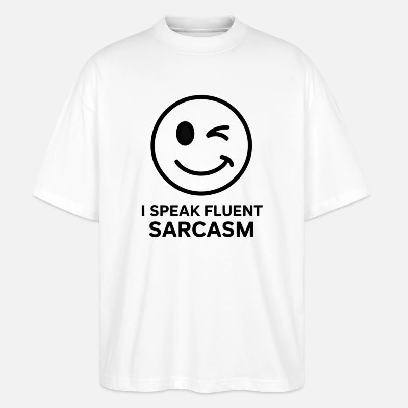 Expressive Winks und Sarcasm Design - Stanley/Stella Oversized Unisex Bio T-Shirt Blaster 2.0 - Weiß