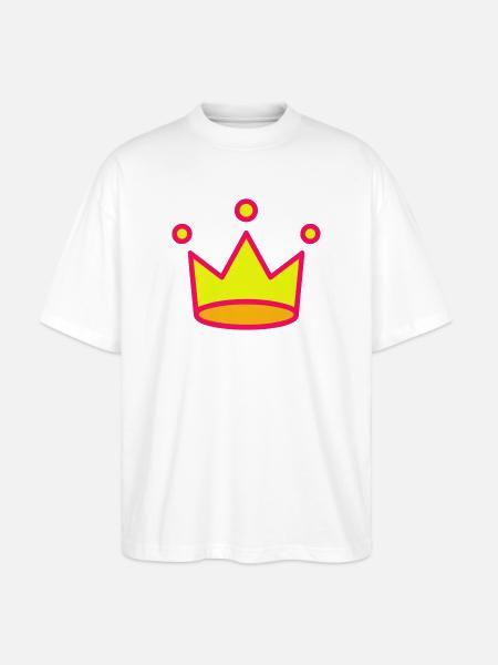 Crown Icon - Stanley/Stella Oversized Unisex Organic T-shirt Blaster 2.0 - white
