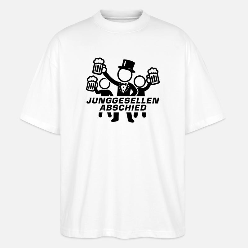 Junggesellenabschied Jga Bier - Stanley/Stella Oversized Unisex Bio T-Shirt Blaster 2.0 - Weiß