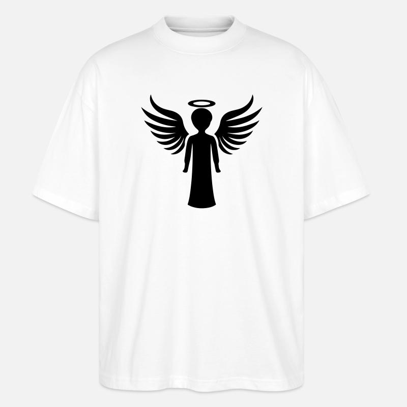 Engel Symbol - Stanley/Stella Oversized Unisex Bio T-Shirt Blaster 2.0 - Weiß