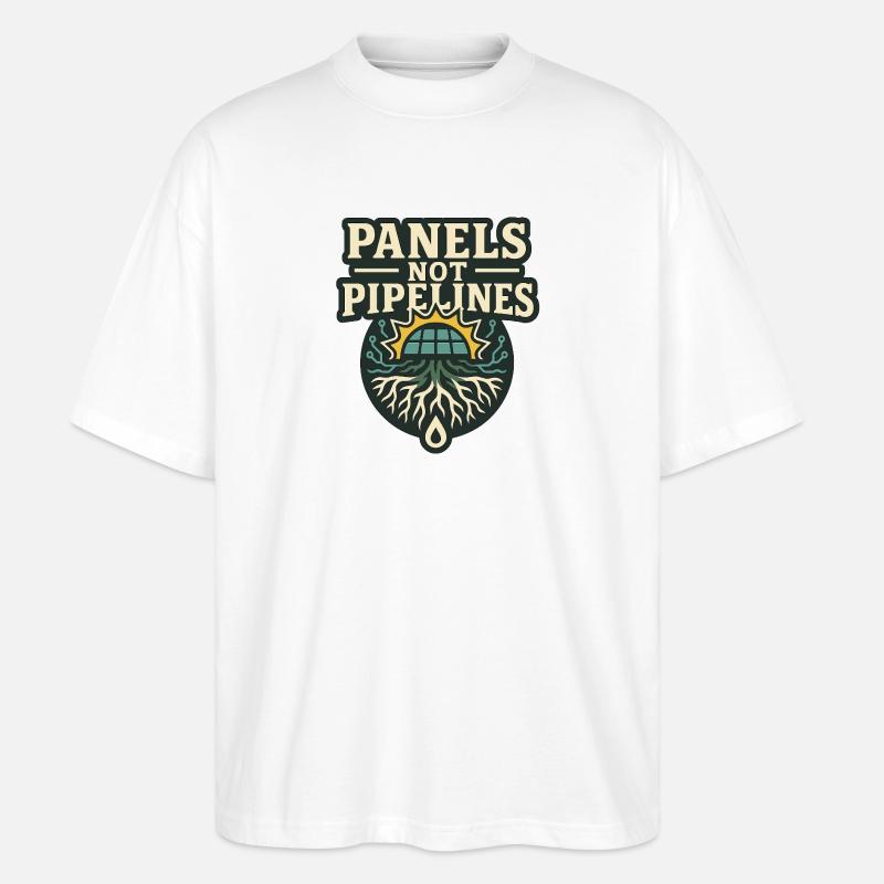 Panels Not Pipelines - Stanley/Stella Oversized Unisex Bio T-Shirt Blaster 2.0 - Weiß