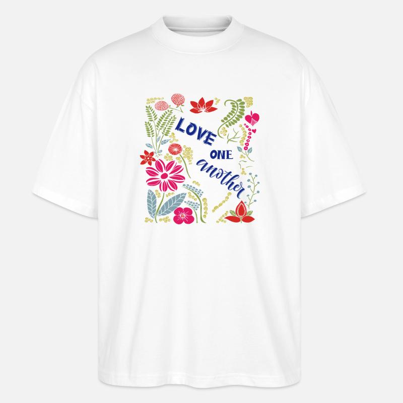 Love One Another   - Stanley/Stella Oversized Unisex Bio T-Shirt Blaster 2.0 - Weiß