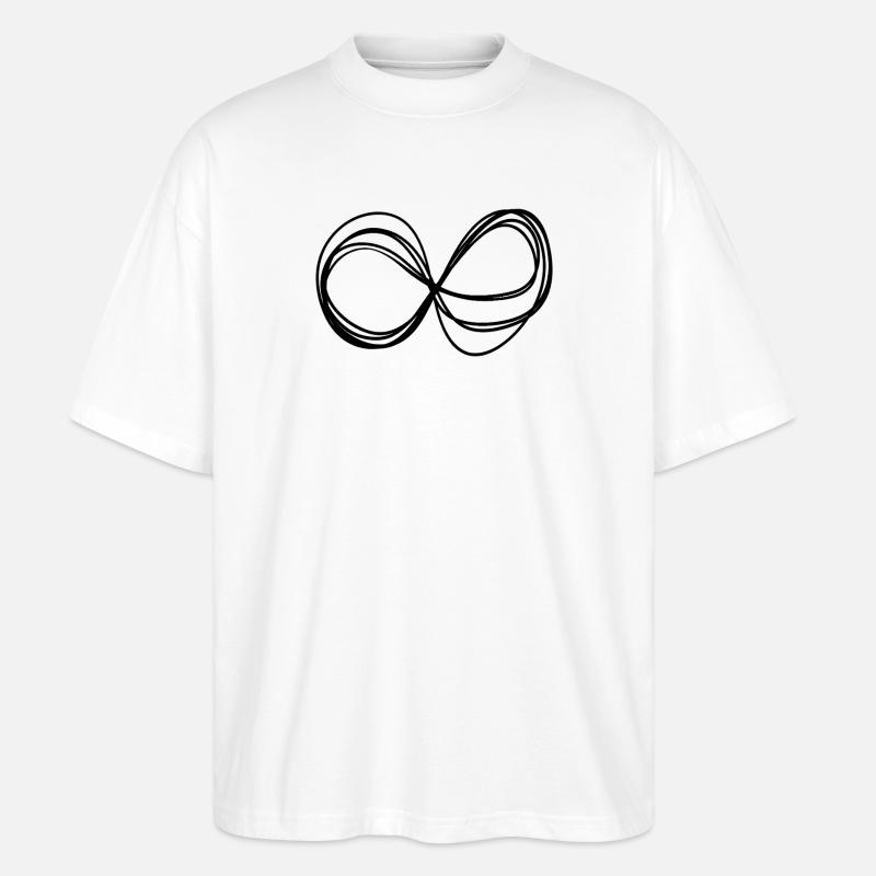 Abstracte never ending Infinity always different - Stanley/Stella Oversized Unisex Organic T-shirt Blaster 2.0 - white