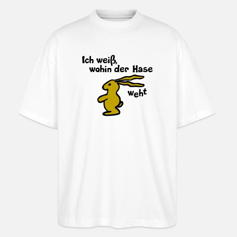 Partout où souffle le lièvre - T-shirt bio Blaster 2.0 coupe oversize Stanley/Stella Unisexe - blanc